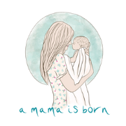 A Mama is Born Logo Transparent Background Version